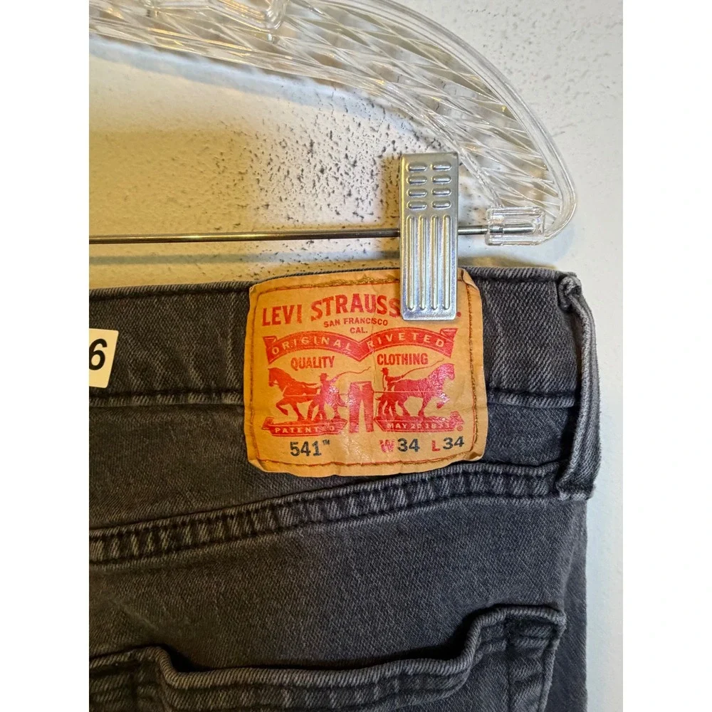 Levi's Mens 541 Athletic Taper Stretch Jeans Faded Black 34x34